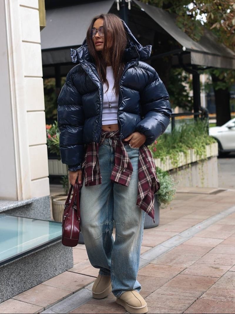 ZEYA - Lara Hooded Glossy Puffer Jacket