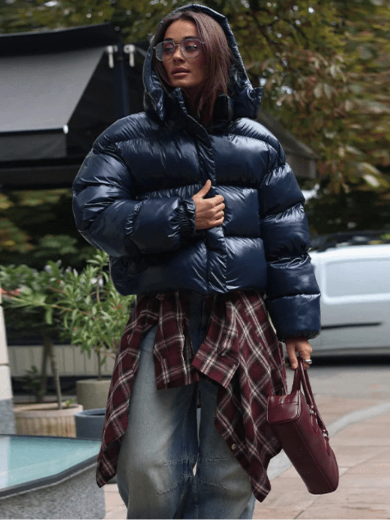 ZEYA - Lara Hooded Glossy Puffer Jacket