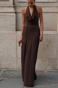 Leah Halter ryggløs maxi-kjole