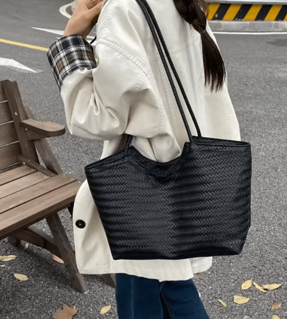 ZEYA - Leona Woven Faux Leather Bag