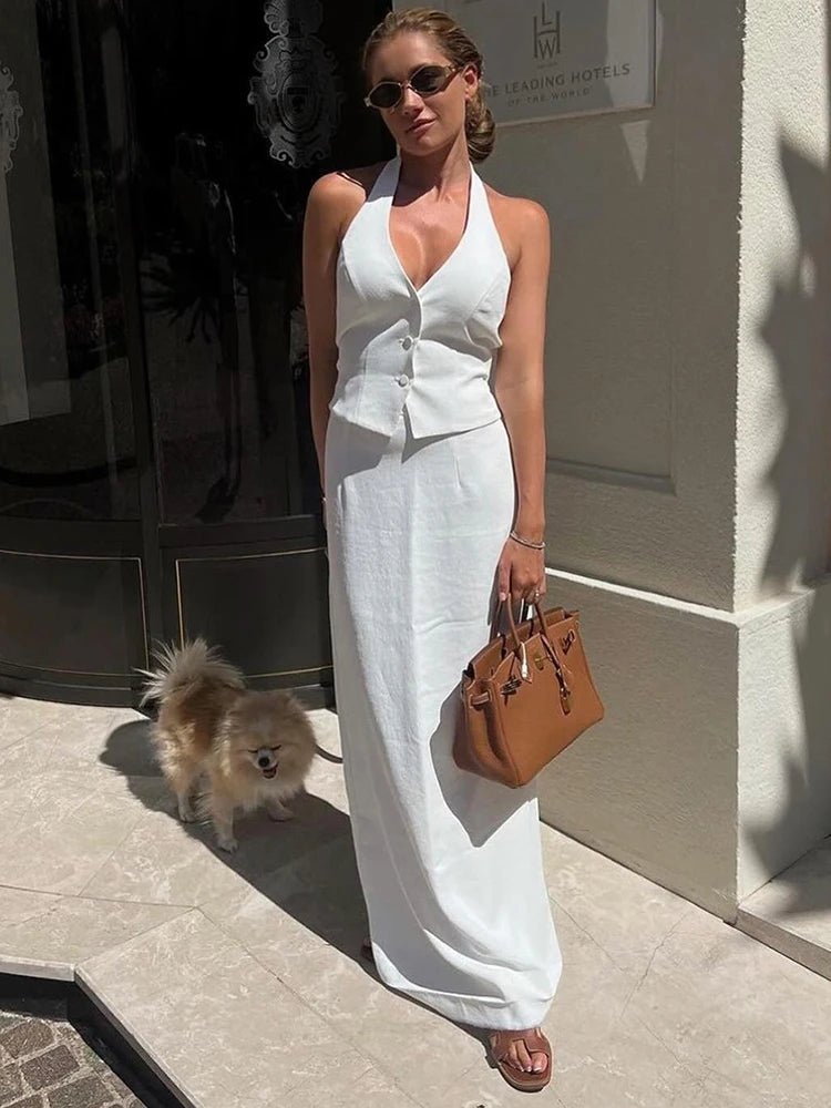 ZEYA - Lianne Halter Maxi Skirt Set