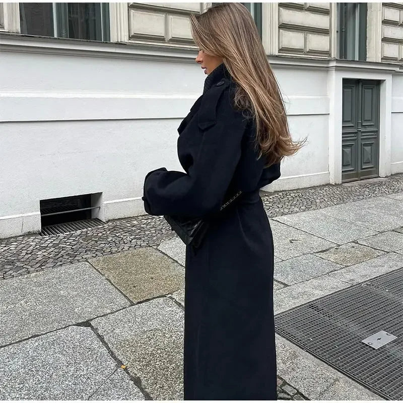 ZEYA - Long black Trench Coat