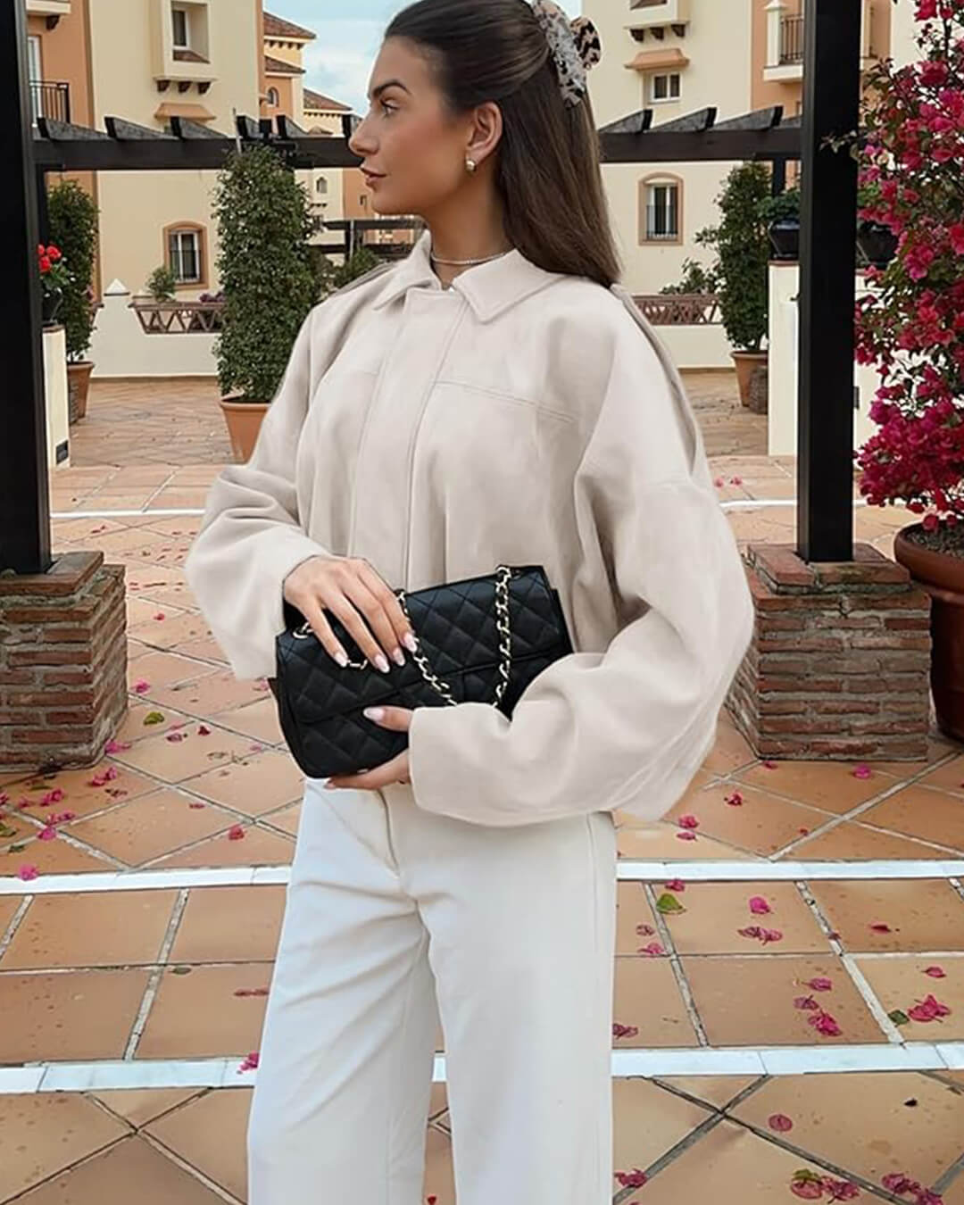 ZEYA - Lori Suede Bomber Jacket