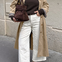 Lucy trenchcoat med rutete detaljer