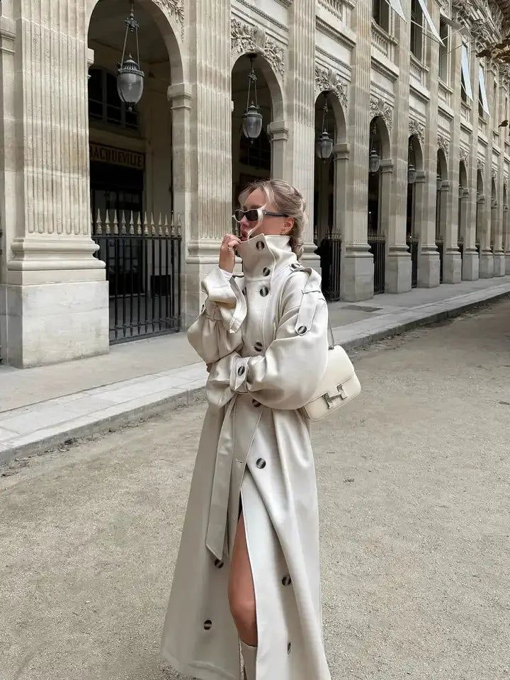 ZEYA - Lucy Long Belted Trench Coat