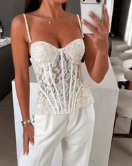 Marcella Blonde Gjennomsiktig Bustier Cami