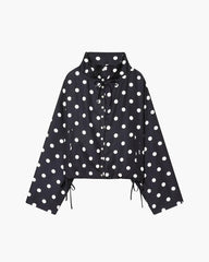 Valerie Polka Dot Jakke med Høy Krage