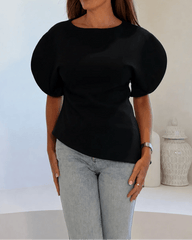 Afra Tricot Topp med Ballongerm