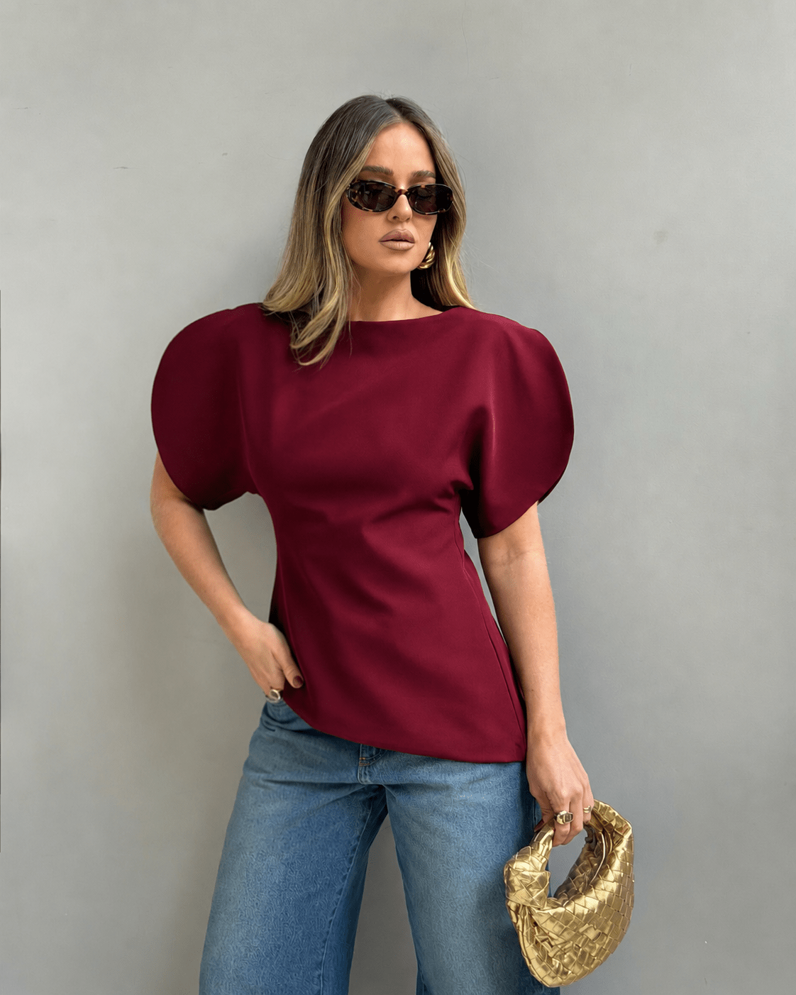 ZEYA - Margot Tricot Balloon Sleeve Top