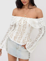 Matilda off-shoulder blonde topp