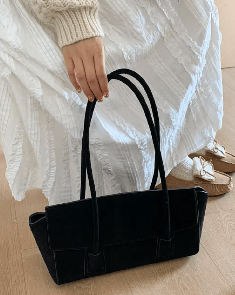 ZEYA - Melissa Vintage Faux Suede Shoulder Bag