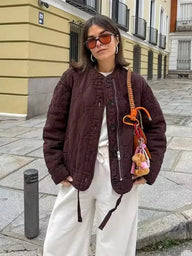 Mia vattert, quiltet jakke