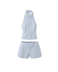 <p class="PDq2pG_selectionAnchorContainer">Din varm-værs garderobe har akkurat funnet en enkel favoritt. <strong>Mia Striped Mini Skirt Set</strong> kombinerer en flatterende halter-croptopp med en matchende miniskjørt for et polert, koordinert uttrykk so