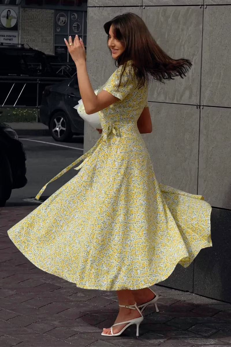 Miranda blomstrete omslagskjole