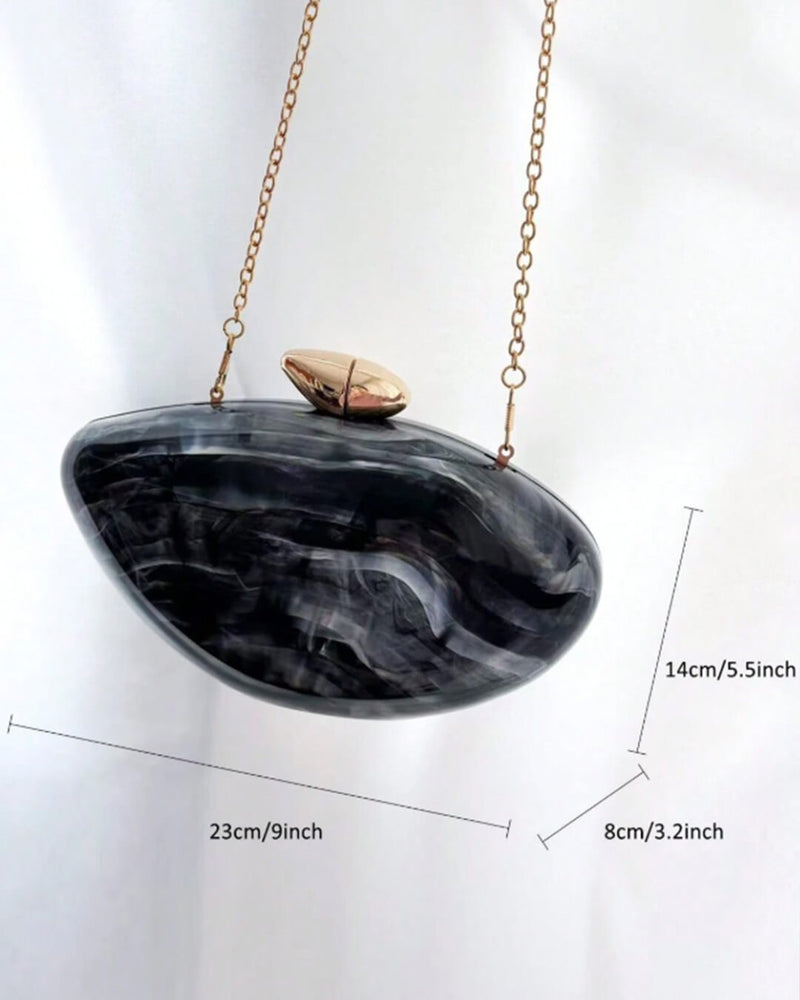 ZEYA - Miriam Shell-Shaped Acrylic Clutch