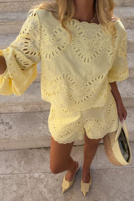 Monica Eyelet Co-Ord Short Set
