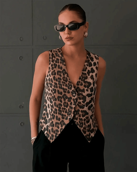 ZEYA - Monica Leopard Print Vest