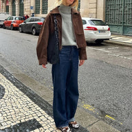 Nada Suede Bomber Jacket