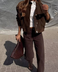 Nadine semsket bomberjakke