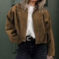 Olivia vintage khaki semsket jakke