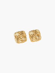Paris Luxe Square Stud Earrings
