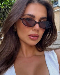 Petra Retro Oval Cat Eye Solbriller