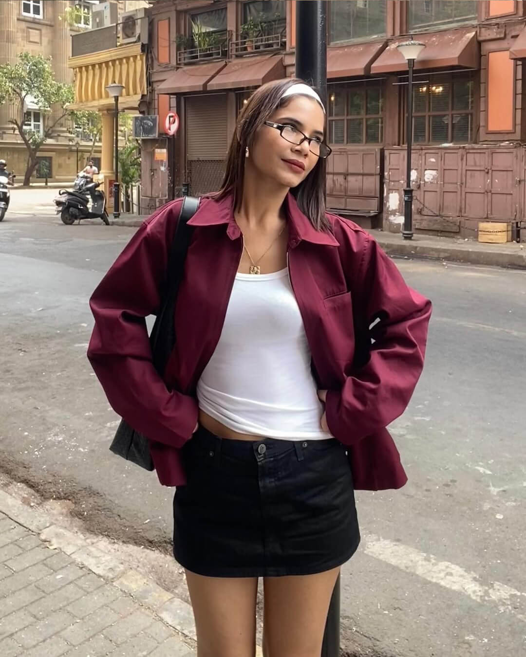 ZEYA - Riley Burgundy Bomber Jacket