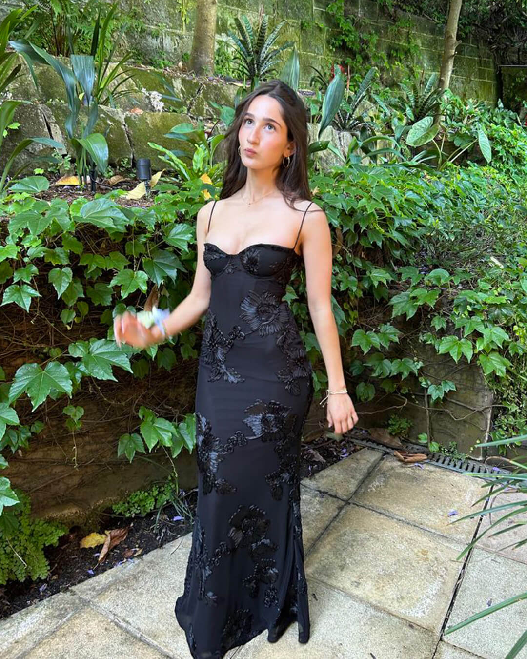 ZEYA - Scarlett Applique Tie-Back Evening Dress