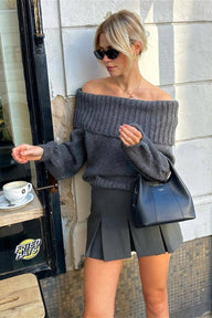 Gilliane off-shoulder genser