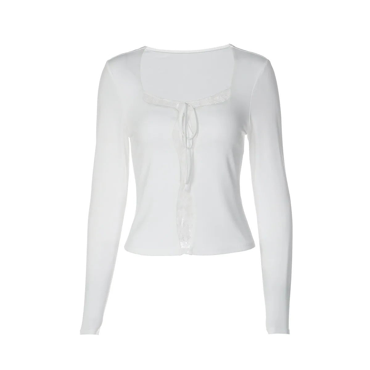 ZEYA - Sofia Lace Patchwork Square Neck Crop Top