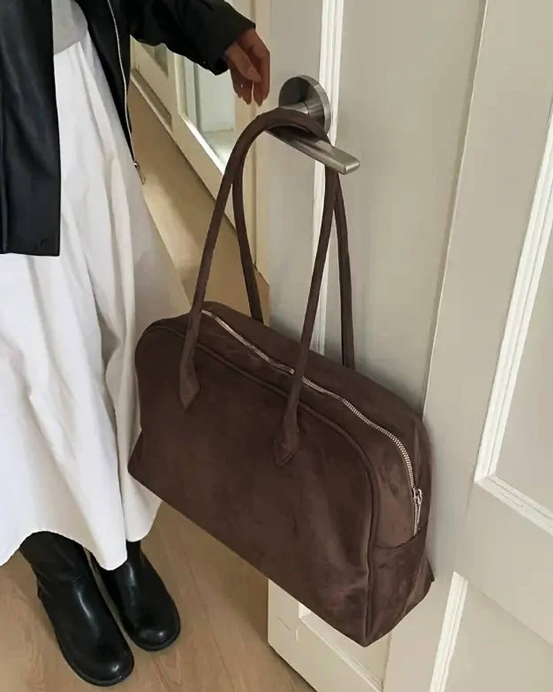 ZEYA - Sofia Vintage Faux Leather Laptop Tote
