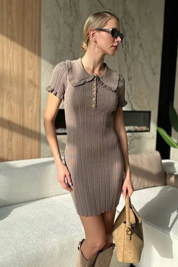 Sophia kabelstrikket genserkjole