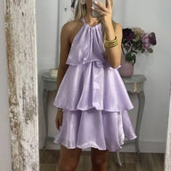 Amelia organza halterneck minikjole