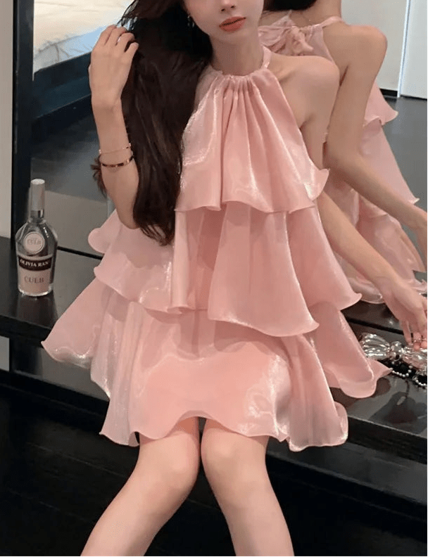 ZEYA - Sophia Organza Halterneck Mini Dress