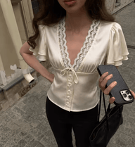 Carmen silkebluse
