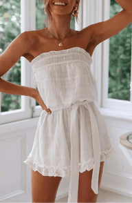 Ava Belte Tube Jumpsuit