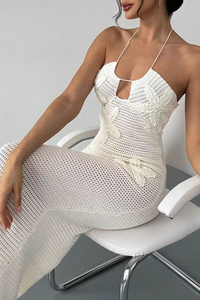 Sophie cutout halterneck-kjole