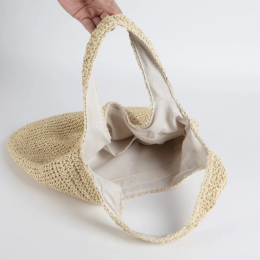 ZEYA - Svea Woven Rattan Tote Bag