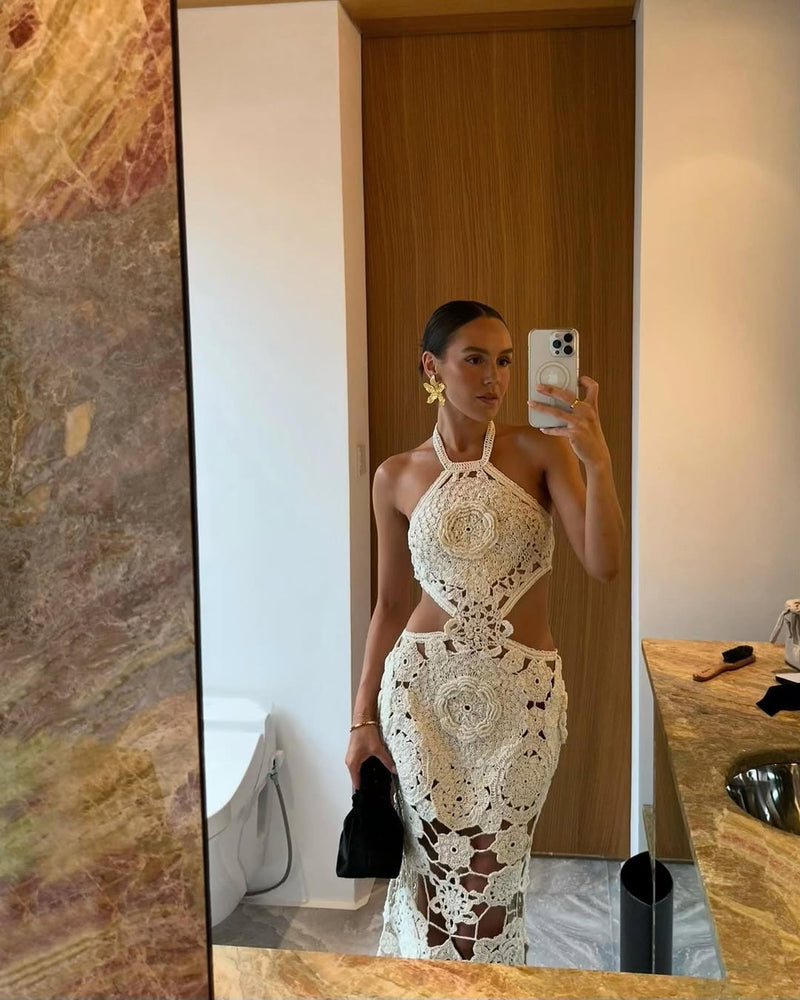 ZEYA - Svetlana Sheer Crochet Maxi Dress