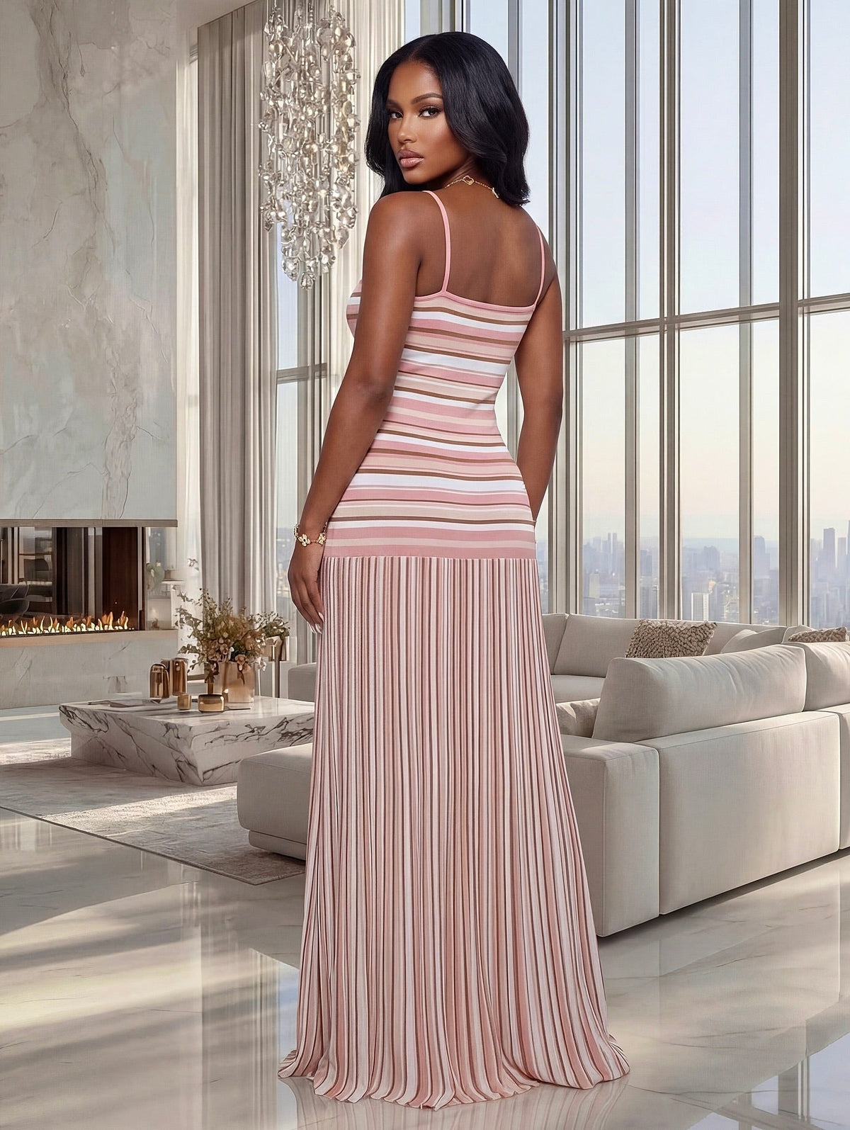 ZEYA - Tessa Striped Cami Maxi Dress