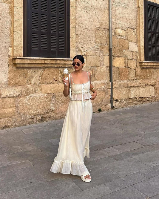 ZEYA - Valerie Ruched Cami Maxi Skirt Set