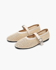 Veda Hollow Weave Mary Jane Flats