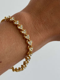 Viona hjerte zirkonia tennisarmbånd