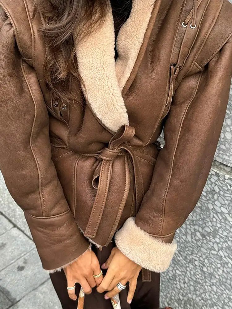 ZEYA - Zenna Faux Leather Coat